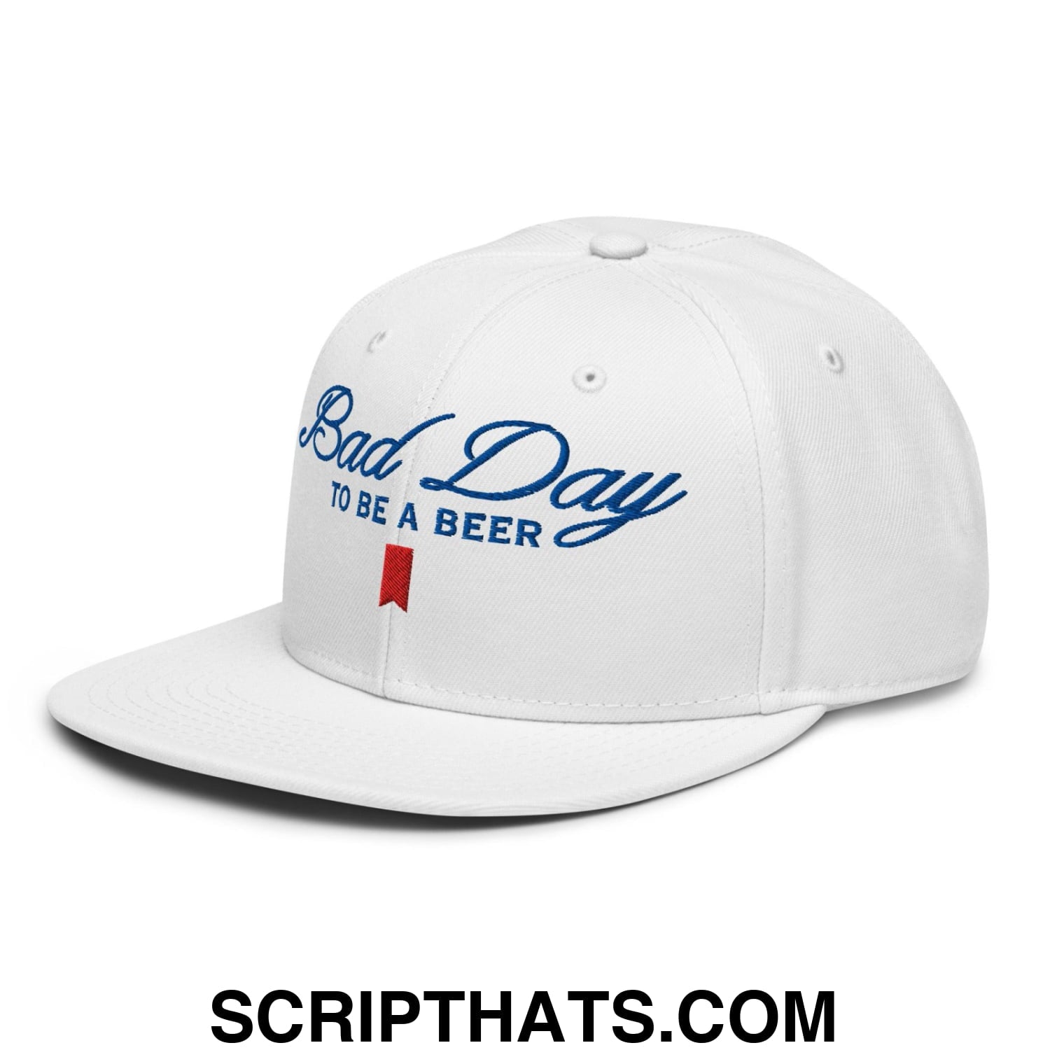 Bad Day to be a Beer Embroidered Flat Bill Brim Snapback Hat Default Title
