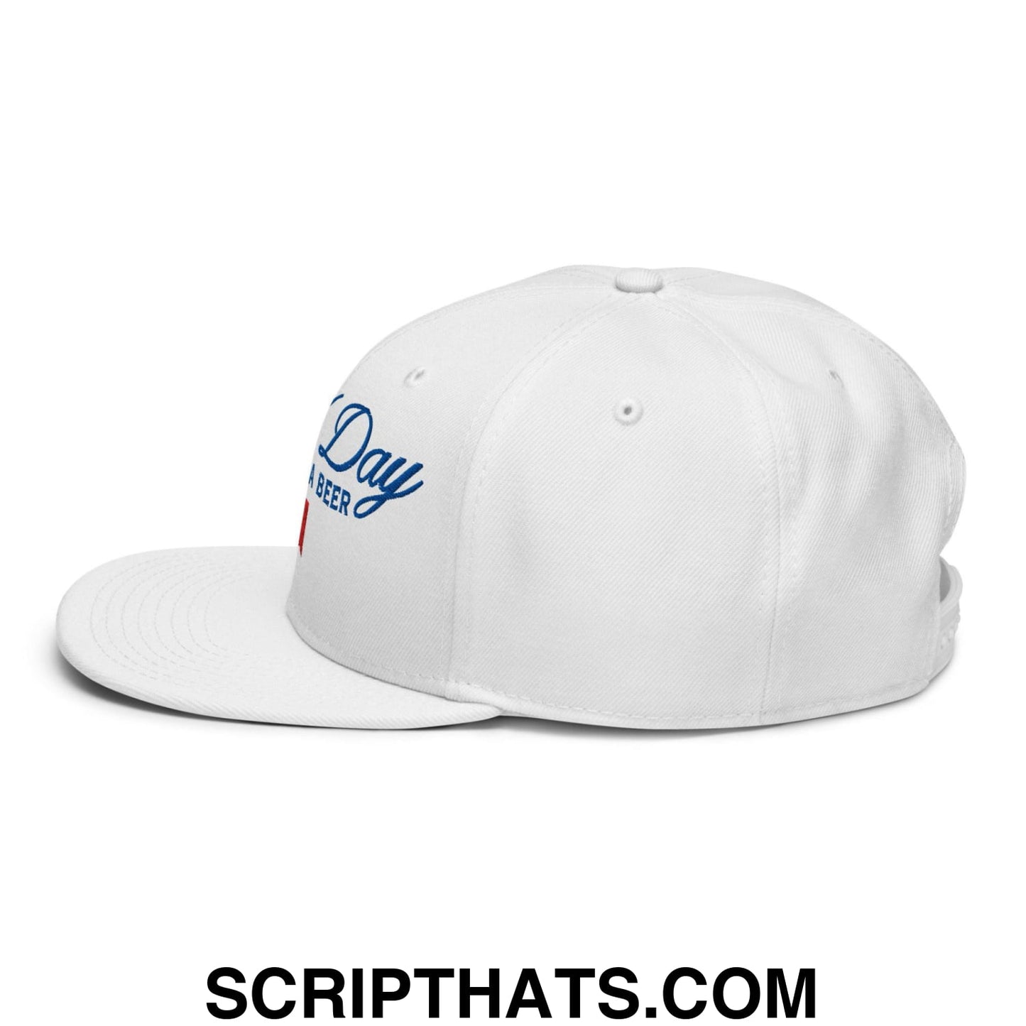 Bad Day to be a Beer Embroidered Flat Bill Brim Snapback Hat Default Title