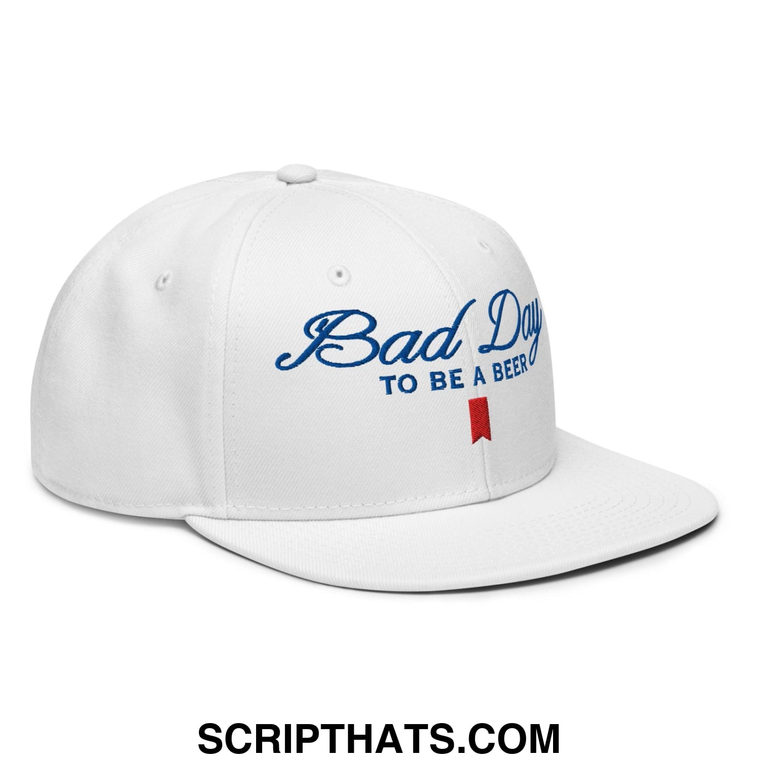 Bad Day to be a Beer Embroidered Flat Bill Brim Snapback Hat Default Title