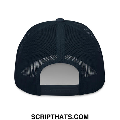 Bad Day to be a Beer Embroidered Mesh Trucker Hat Blue Navy