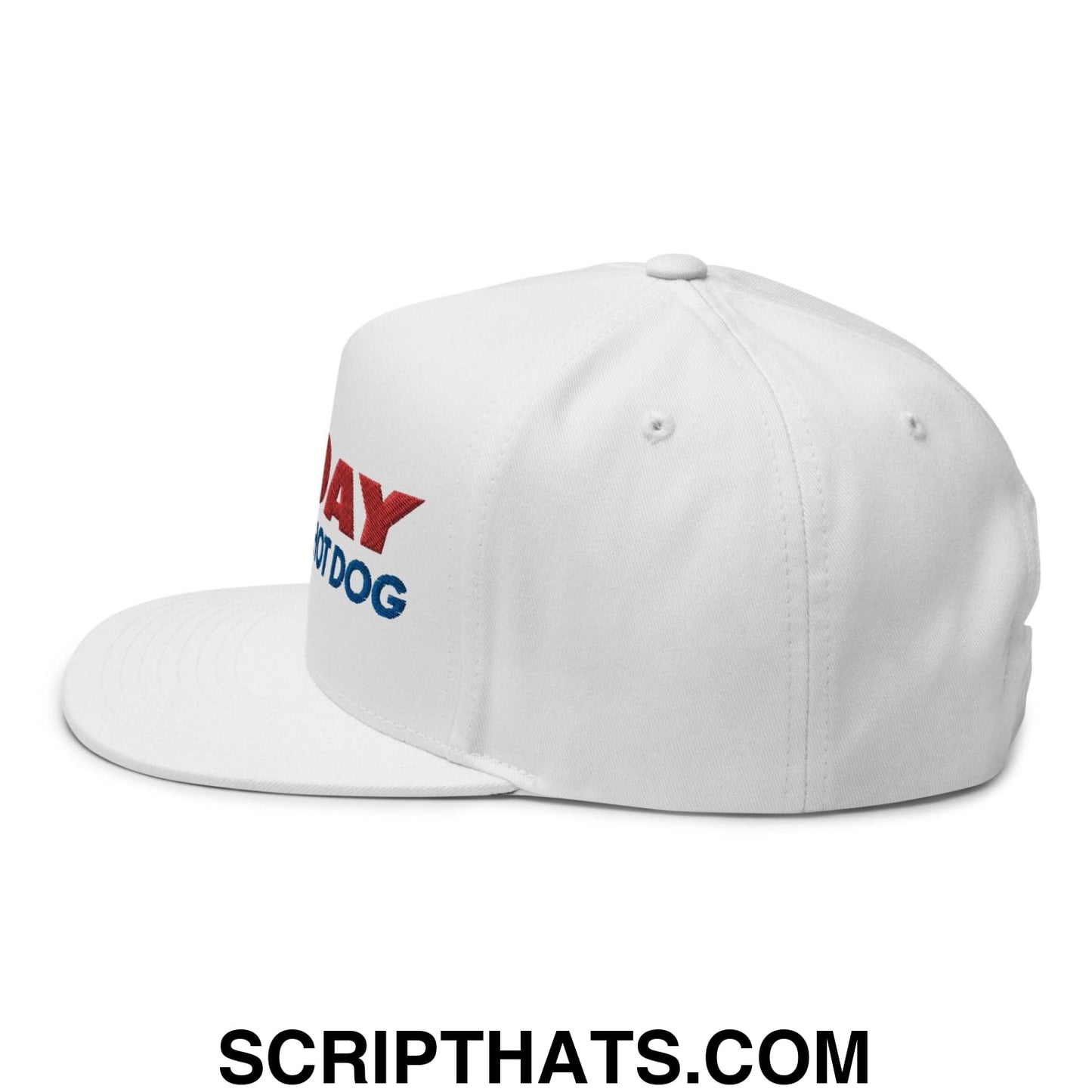 Bad Day to Be a Hot Dog 5 Panel Snapback Hat White