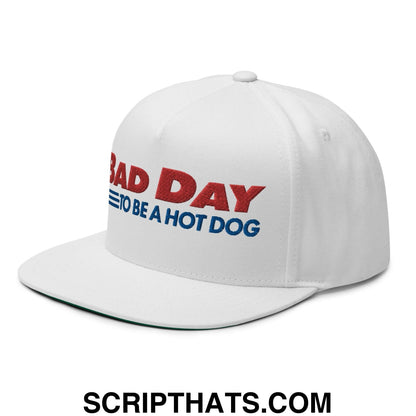 Bad Day to Be a Hot Dog 5 Panel Snapback Hat White