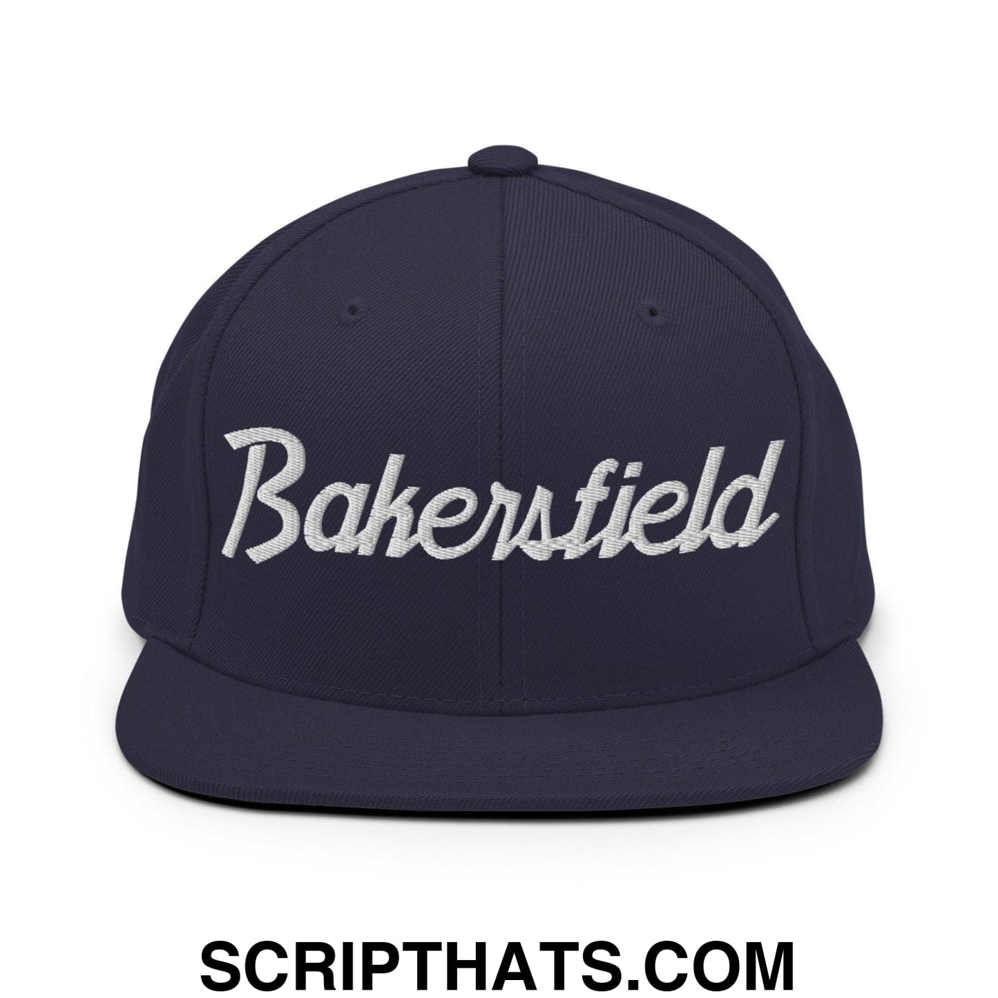 Bakersfield Script Snapback Hat Navy