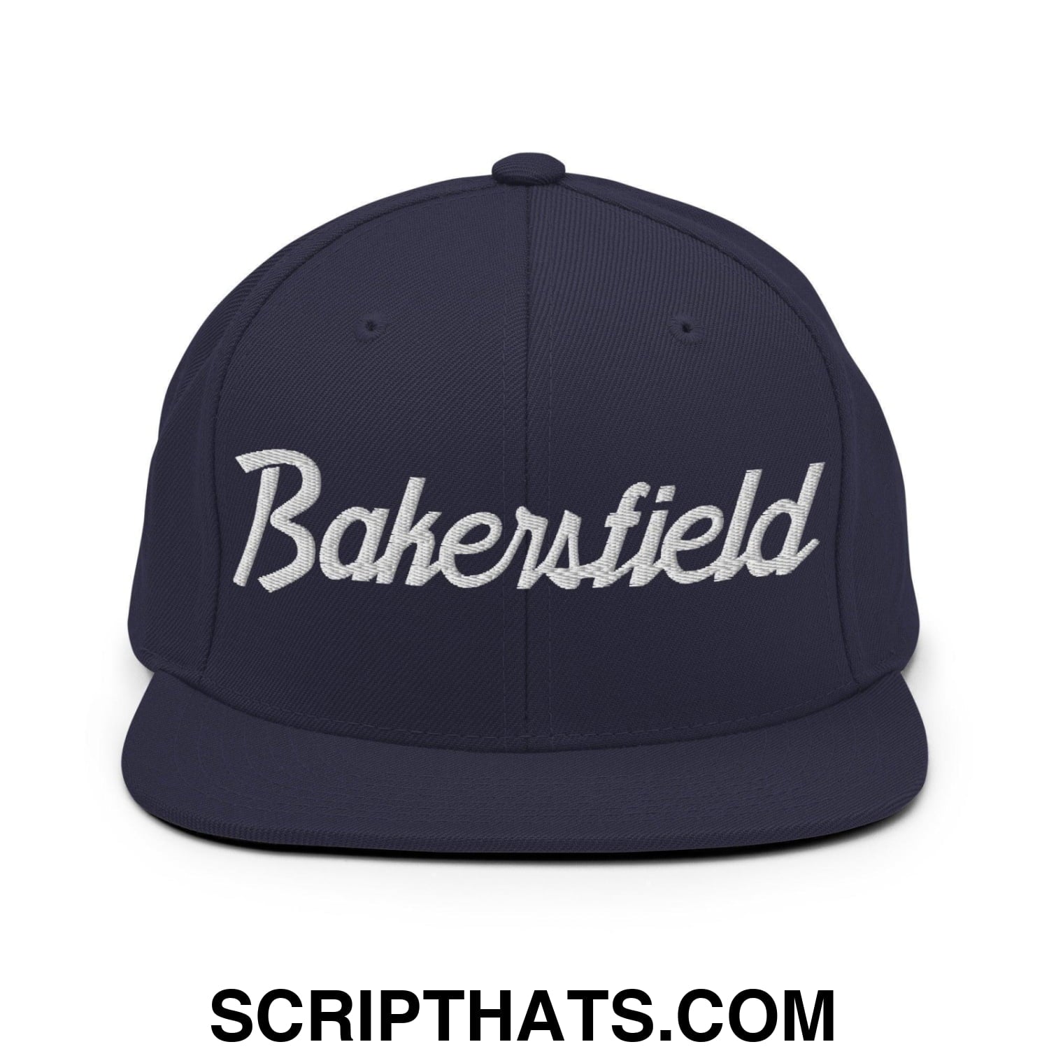 Bakersfield Script Snapback Hat Navy