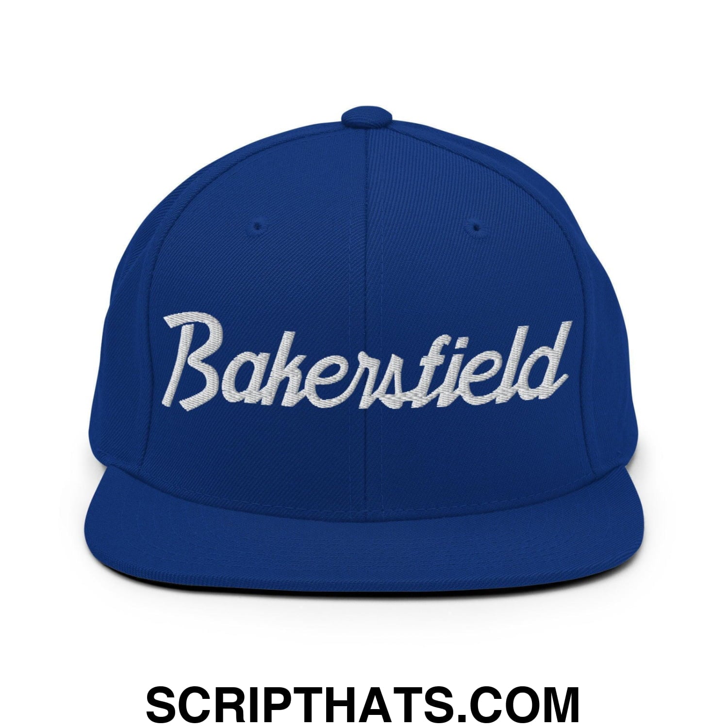 Bakersfield Script Snapback Hat Royal Blue