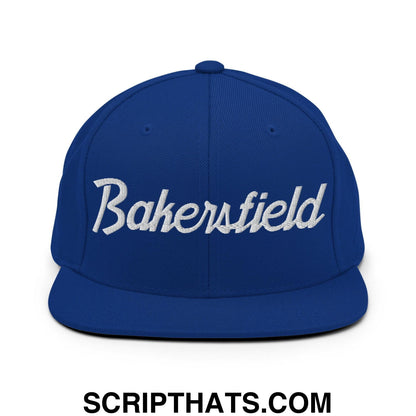 Bakersfield Script Snapback Hat Royal Blue