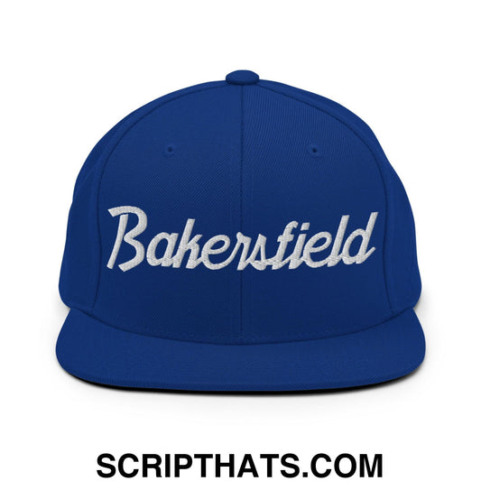 Bakersfield Script Snapback Hat Royal Blue