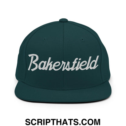Bakersfield Script Snapback Hat Spruce