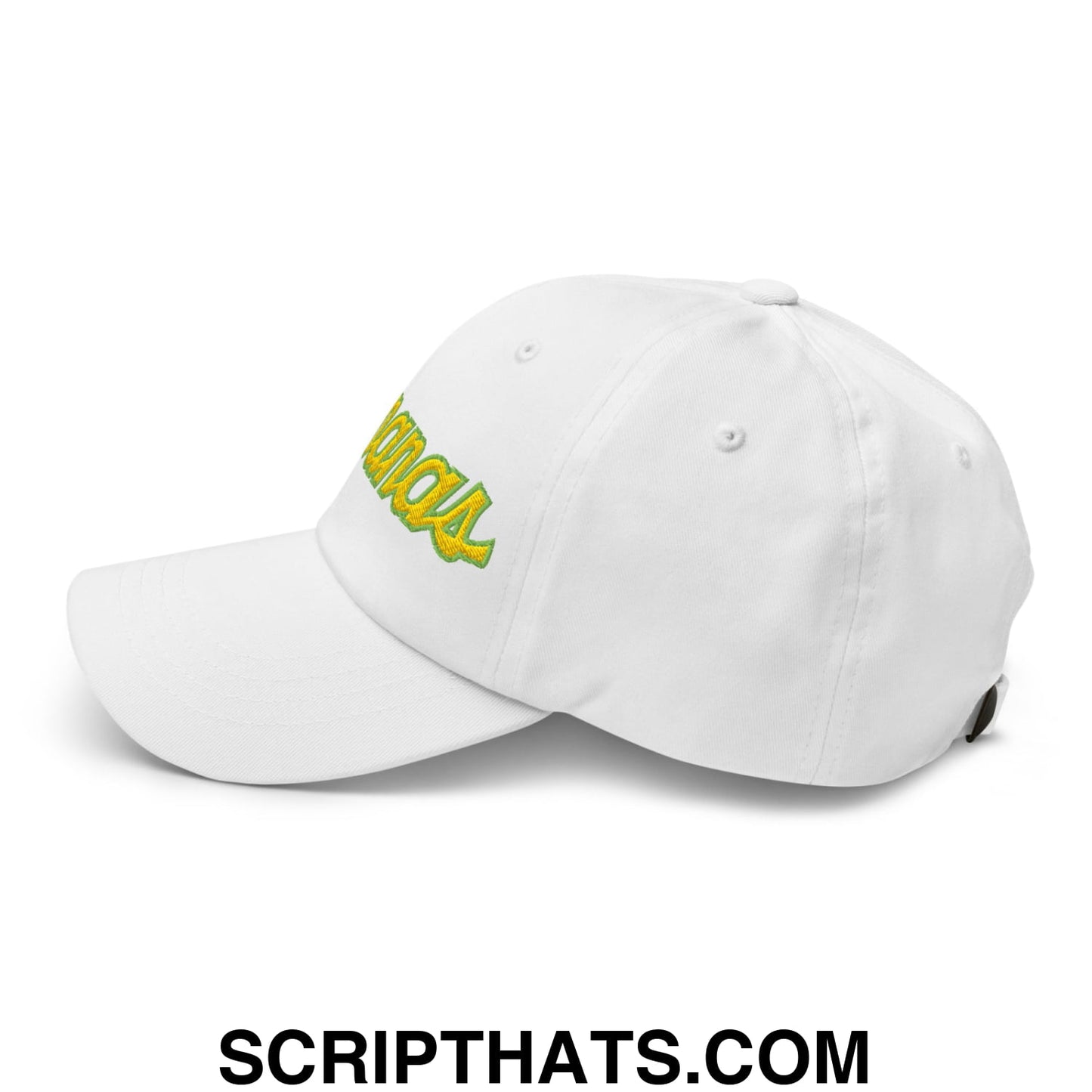 Bananas Baseball Classic Sports Script Embroidered Unstructured Dad Hat White