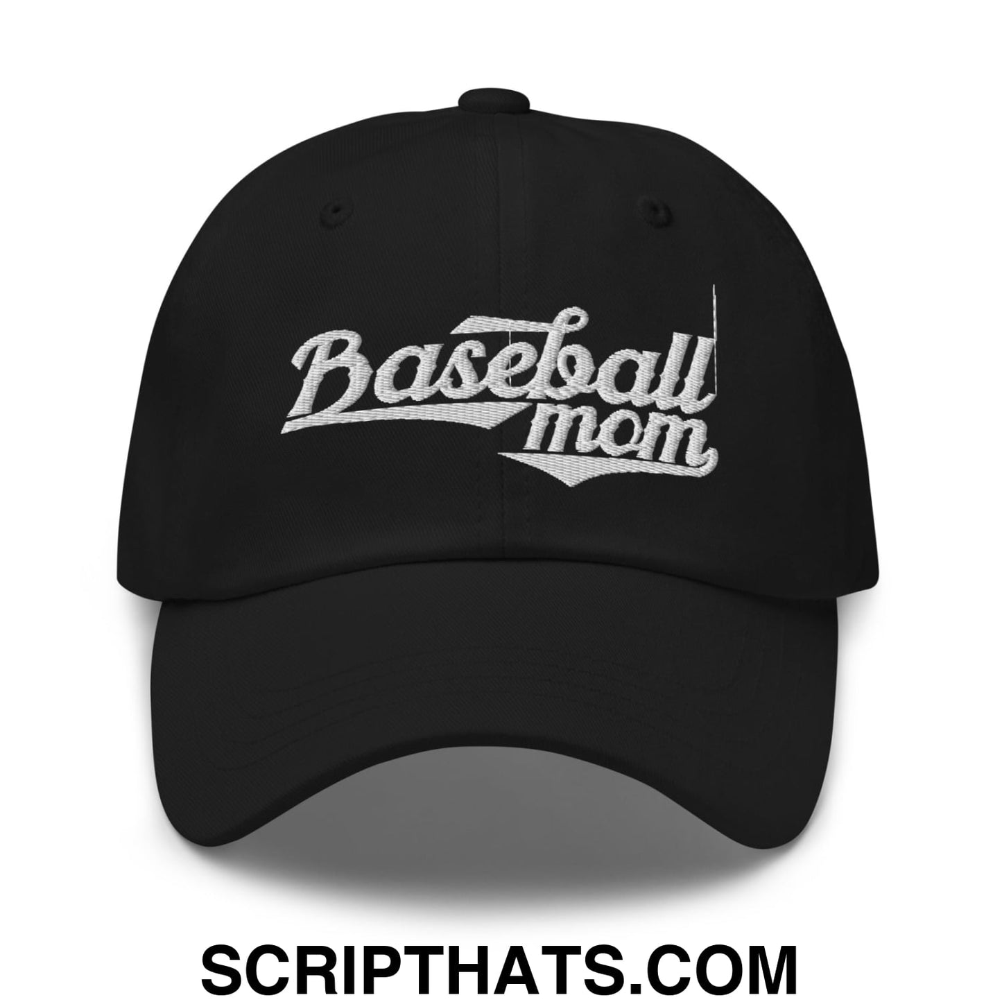 Baseball Mom Embroidered Unstructured Dad Hat Black