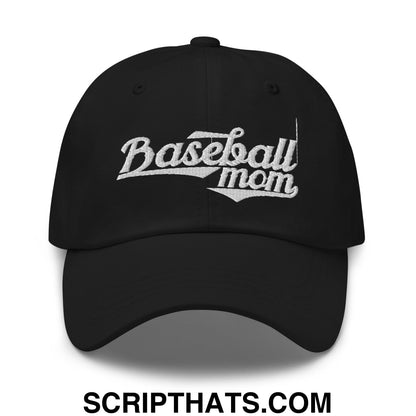 Baseball Mom Embroidered Unstructured Dad Hat Black