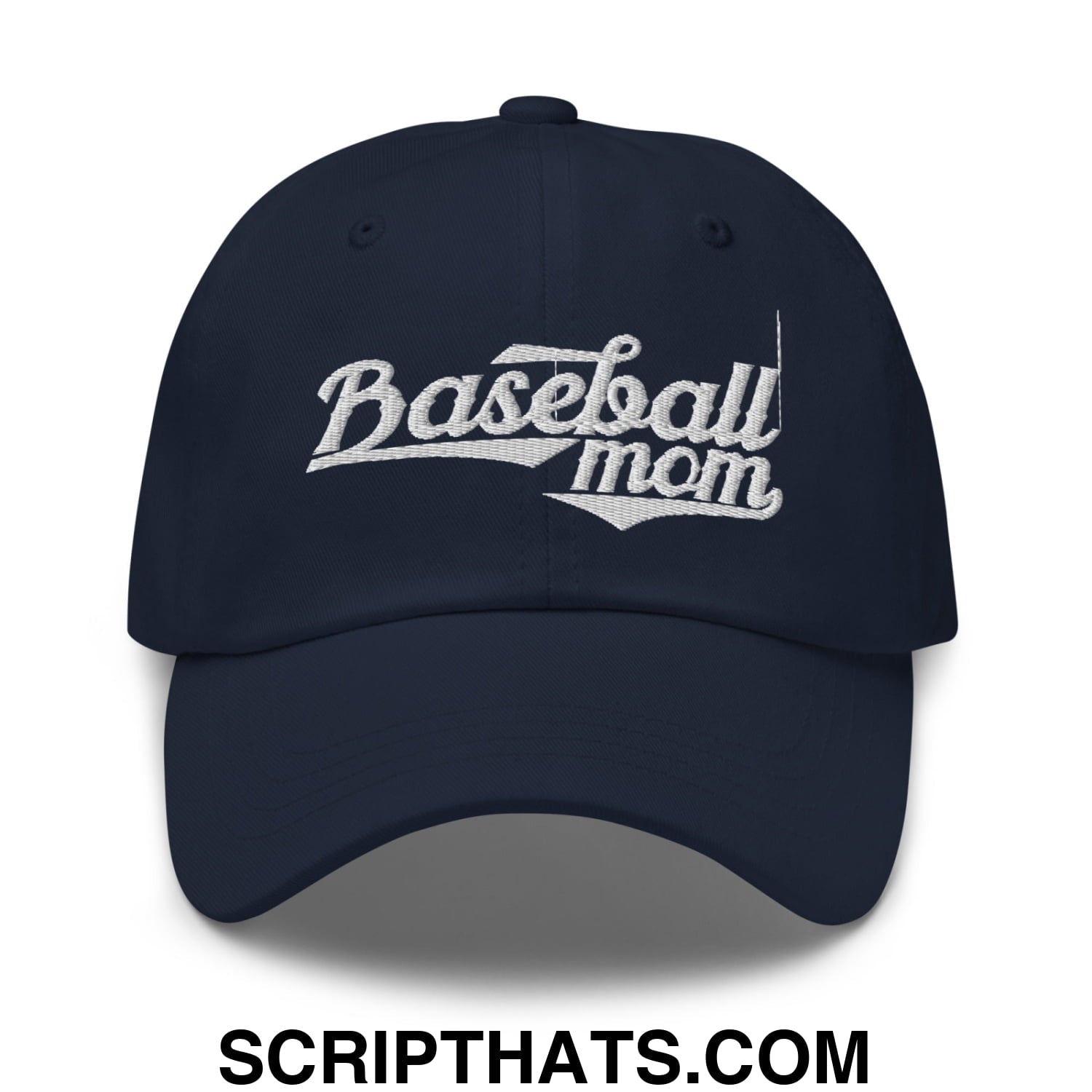Baseball Mom Embroidered Unstructured Dad Hat Navy