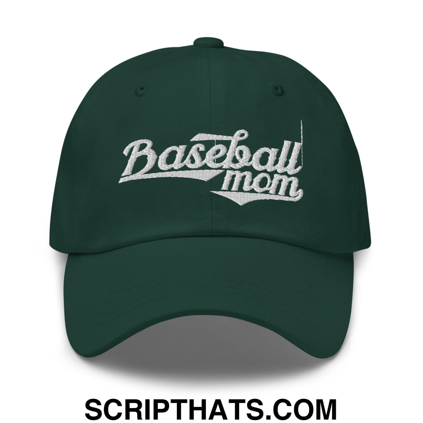 Baseball Mom Embroidered Unstructured Dad Hat Spruce