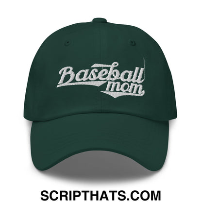 Baseball Mom Embroidered Unstructured Dad Hat Spruce
