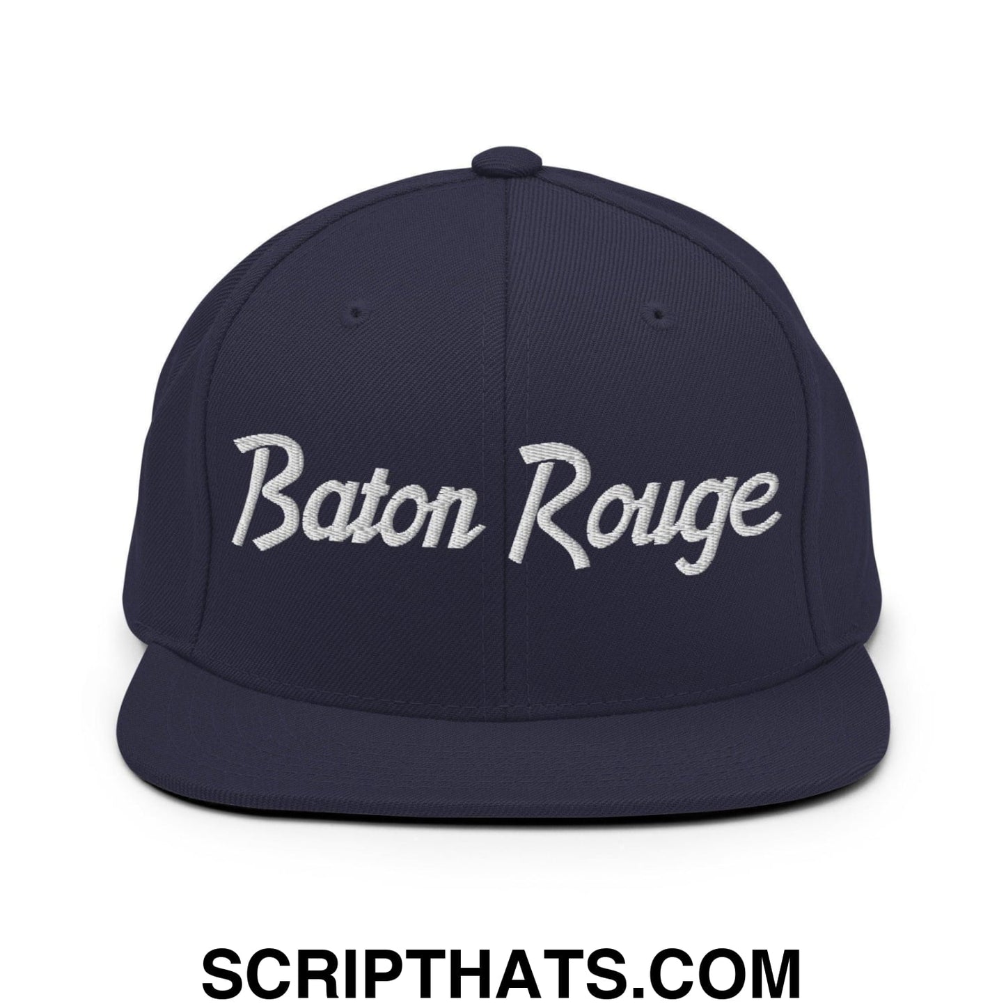 Baton Rouge Script Snapback Hat Navy