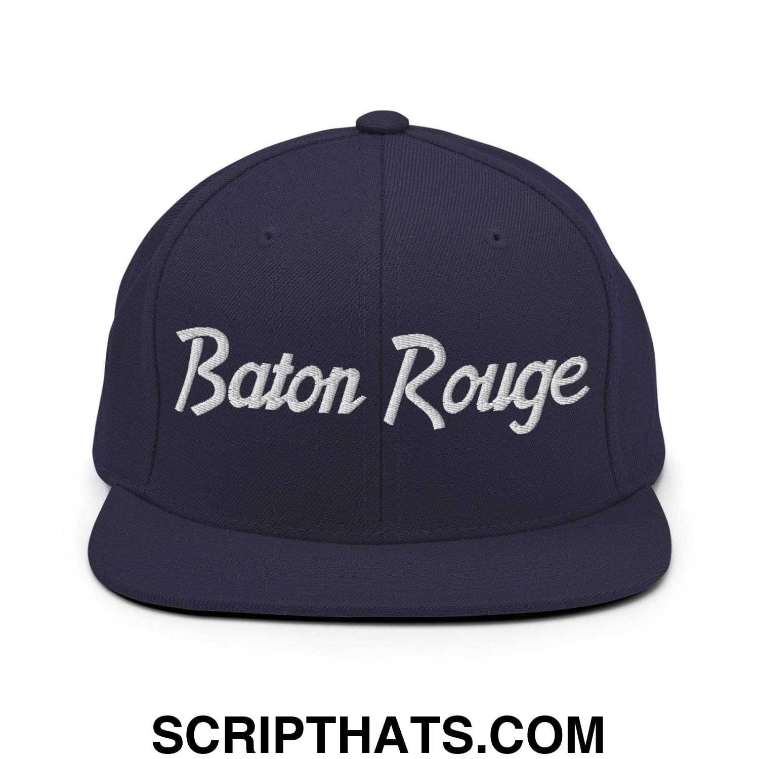 Baton Rouge Script Snapback Hat Navy