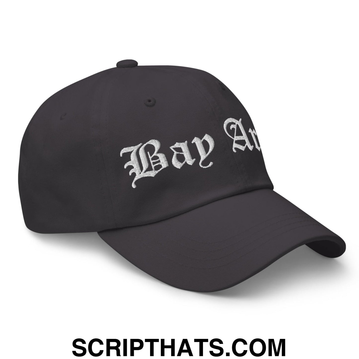 Bay Area Old English Embroidered Unstructured Dad Hat Dark Grey
