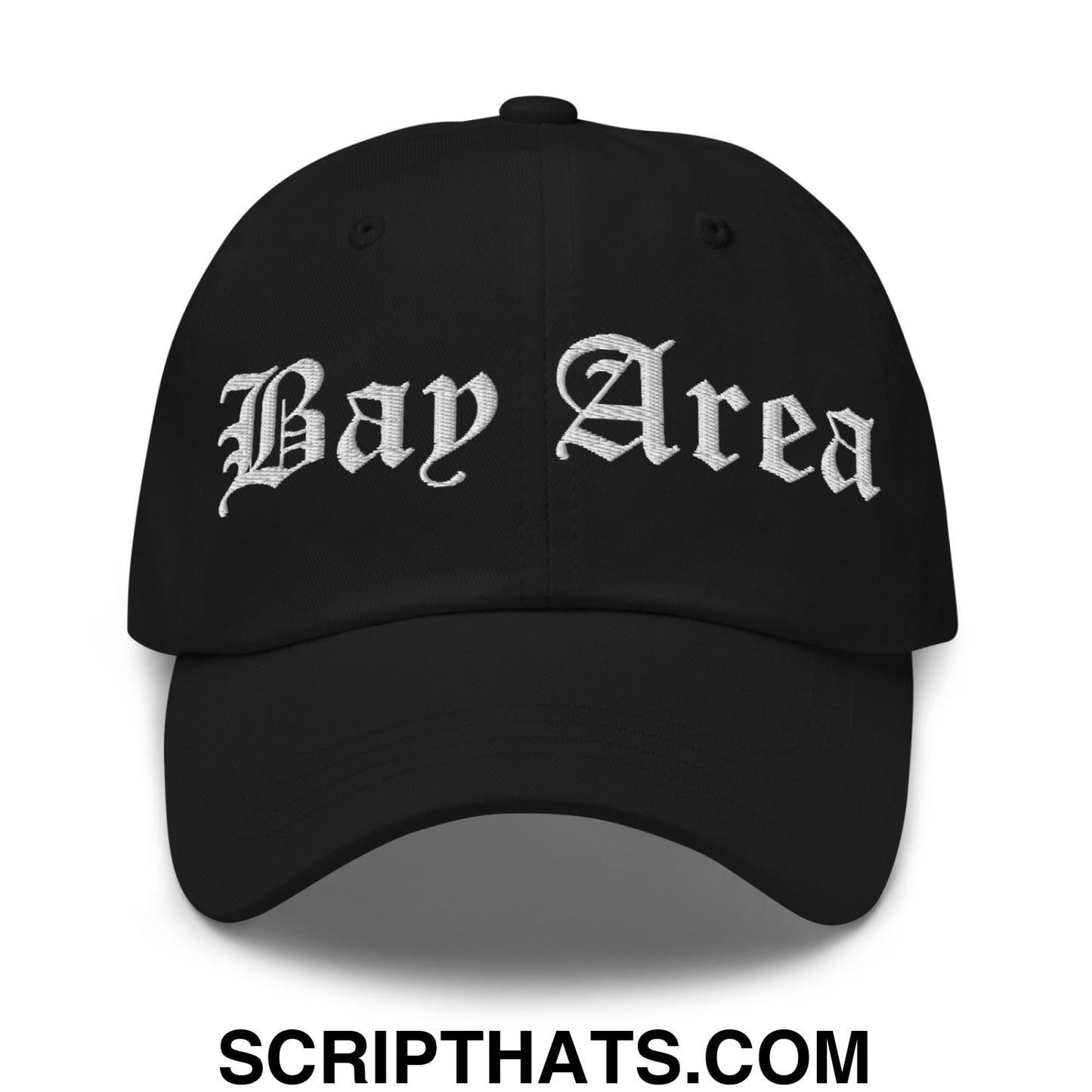 Bay Area Old English Embroidered Unstructured Dad Hat Black