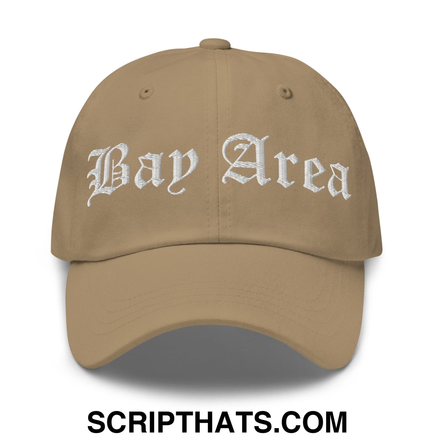 Bay Area Old English Embroidered Unstructured Dad Hat Khaki