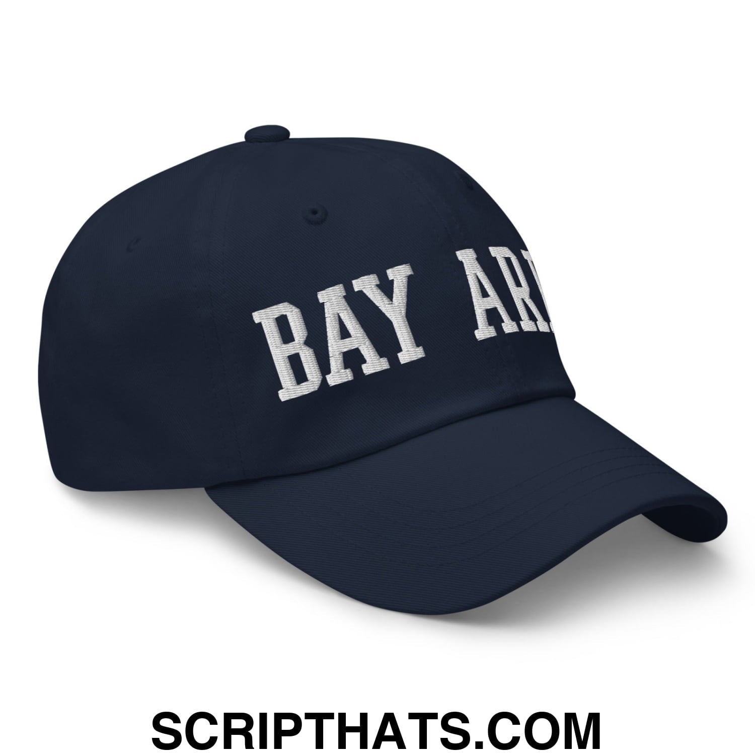 Bay Area Varsity College Block Embroidered Unstructured Dad Hat Navy