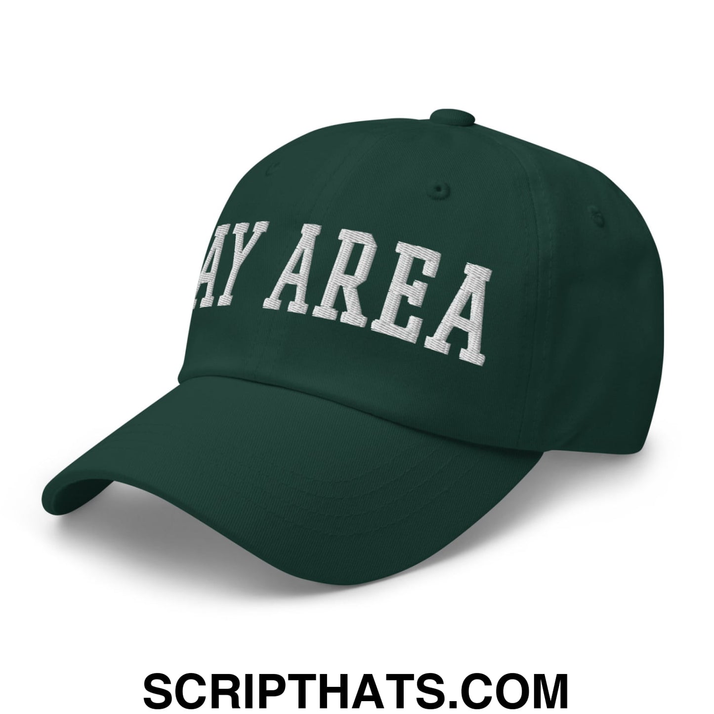 Bay Area Varsity College Block Embroidered Unstructured Dad Hat Spruce