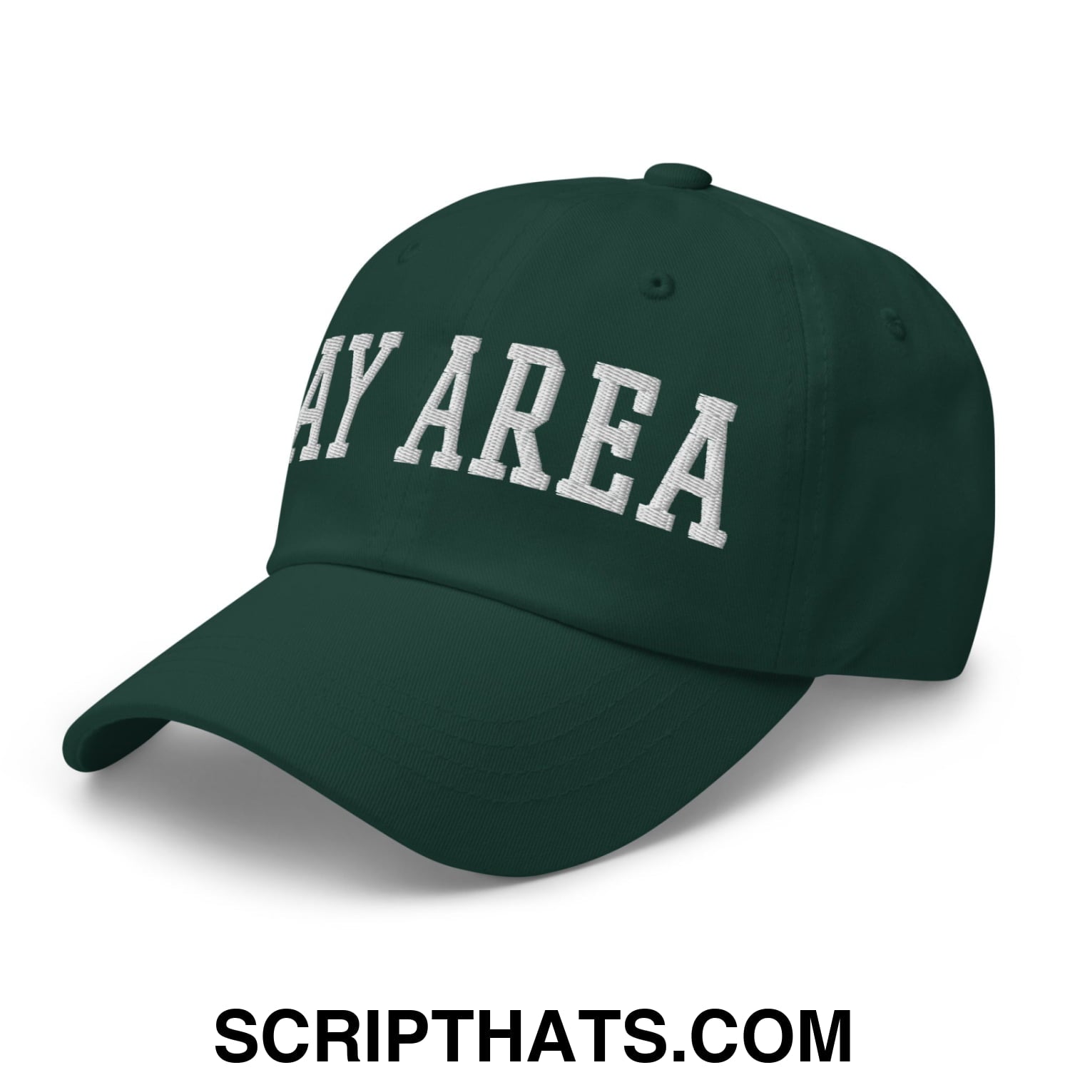 Bay Area Varsity College Block Embroidered Unstructured Dad Hat Spruce