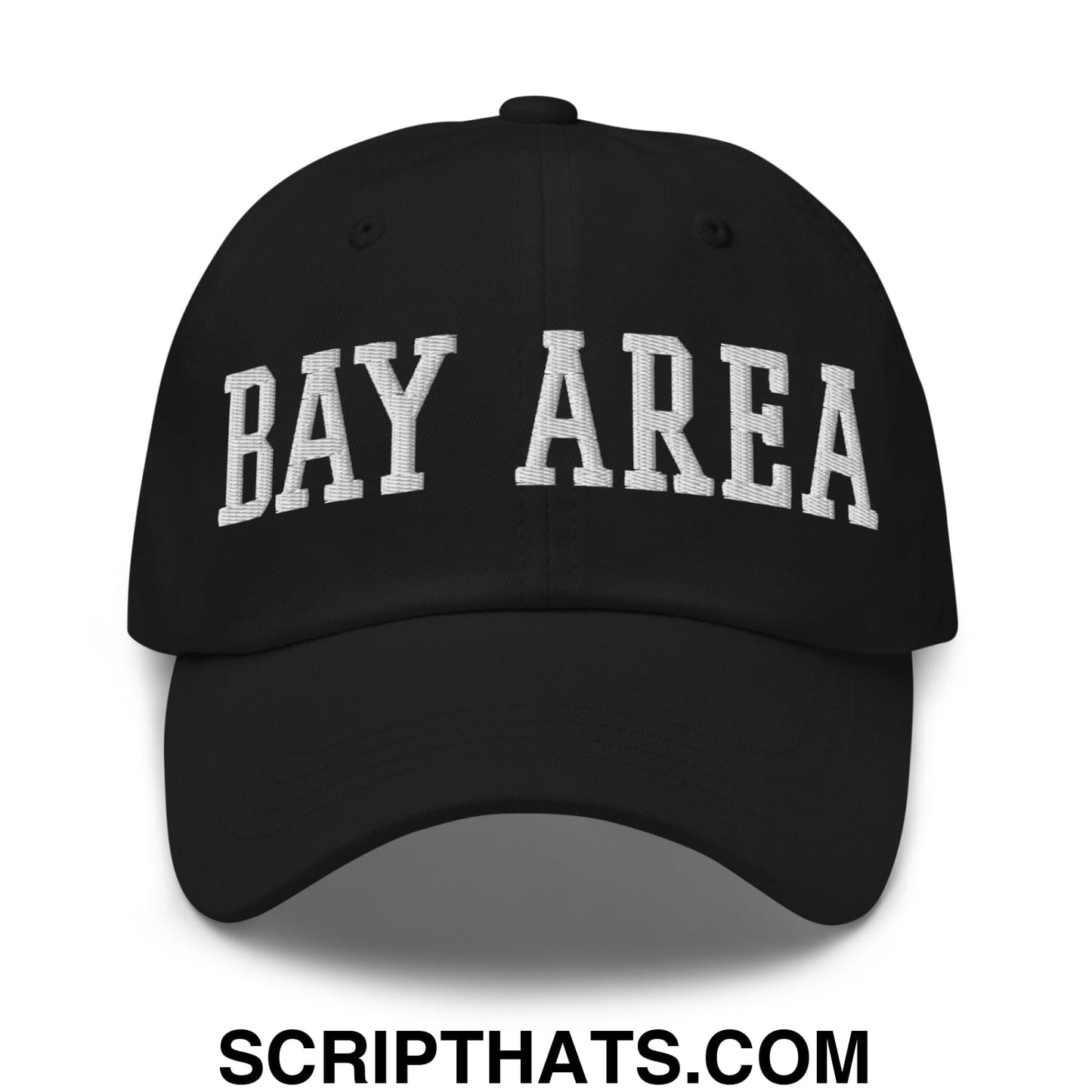 Bay Area Varsity College Block Embroidered Unstructured Dad Hat Black