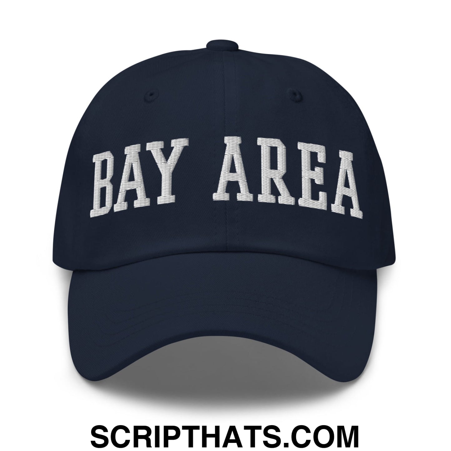 Bay Area Varsity College Block Embroidered Unstructured Dad Hat Navy