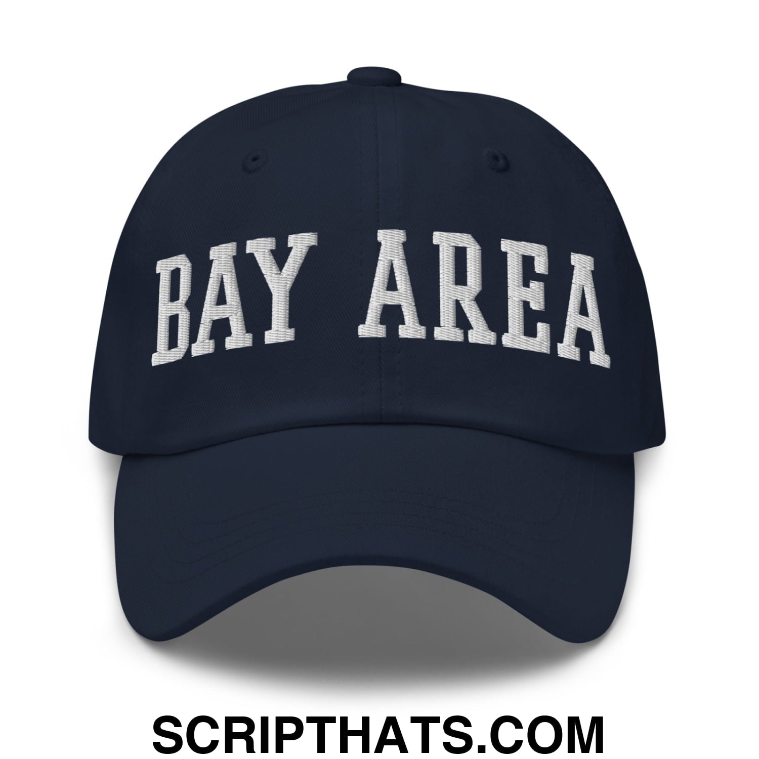 Bay Area Varsity College Block Embroidered Unstructured Dad Hat Navy