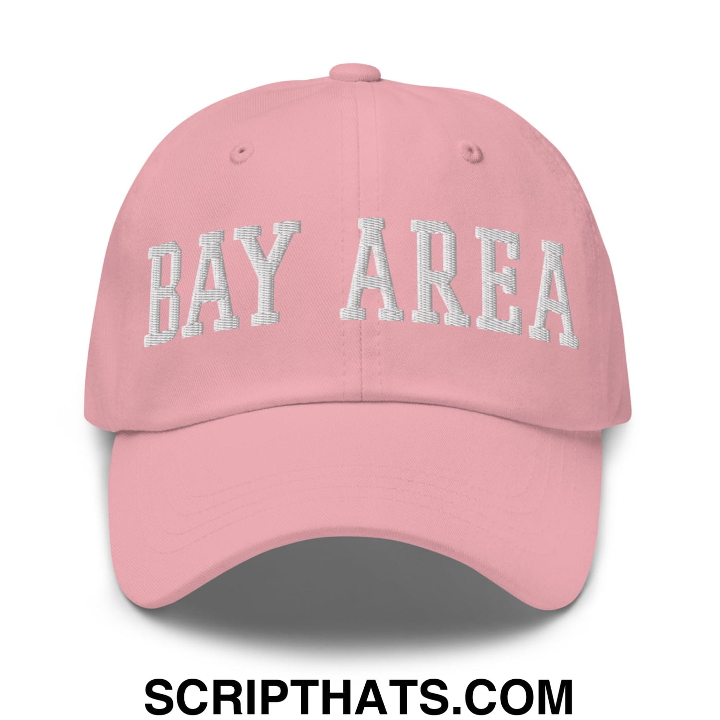 Bay Area Varsity College Block Embroidered Unstructured Dad Hat Pink