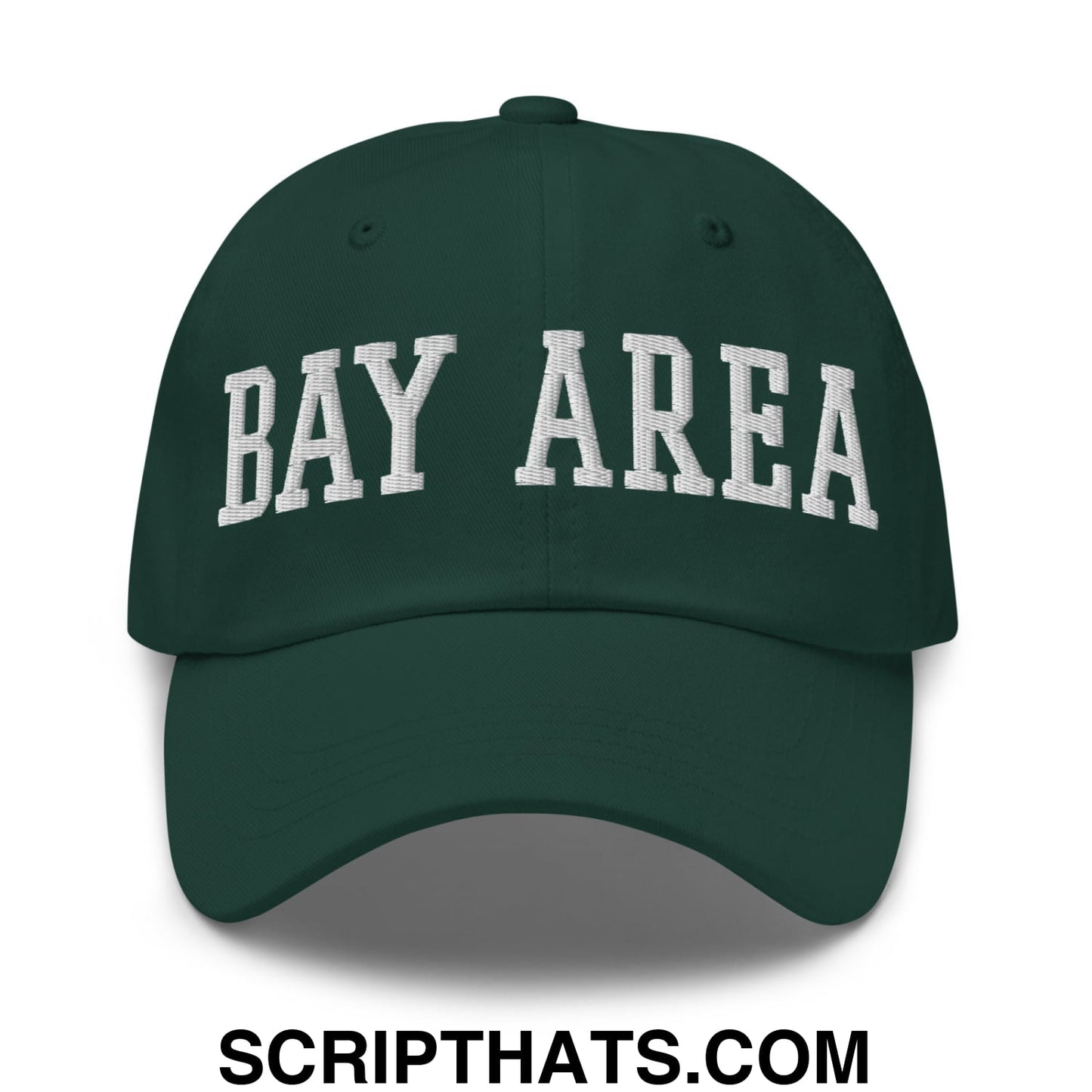 Bay Area Varsity College Block Embroidered Unstructured Dad Hat Spruce