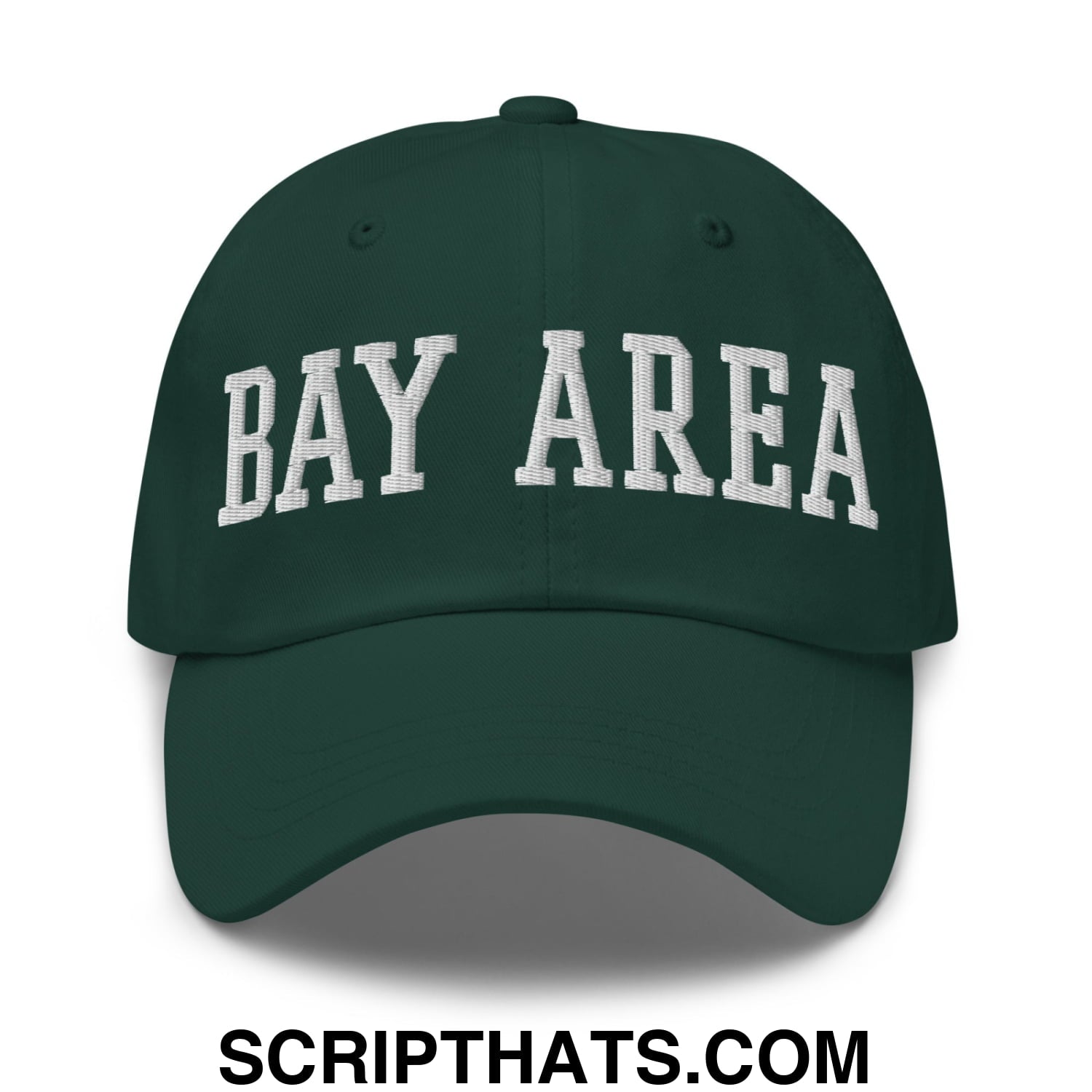 Bay Area Varsity College Block Embroidered Unstructured Dad Hat Spruce
