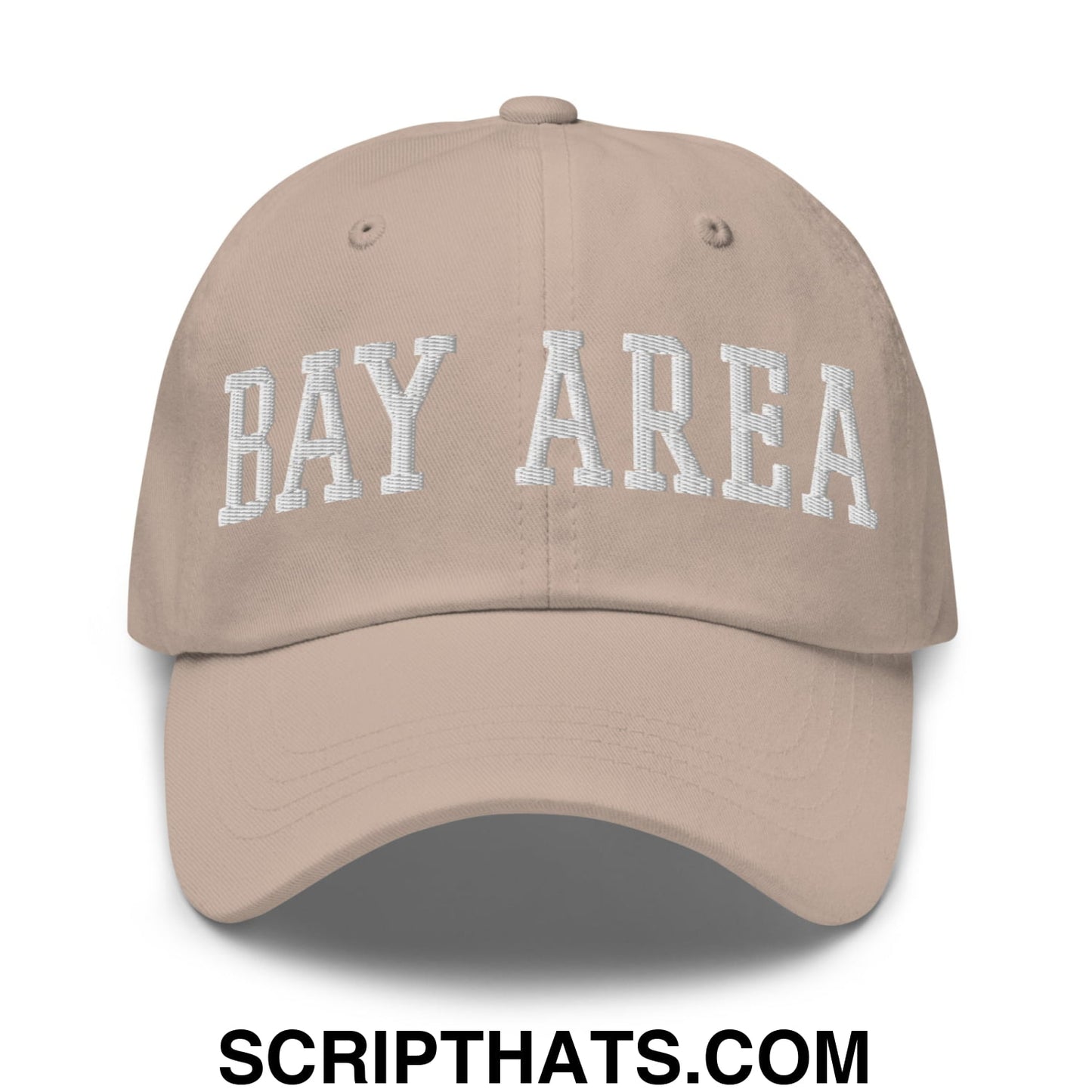 Bay Area Varsity College Block Embroidered Unstructured Dad Hat Stone