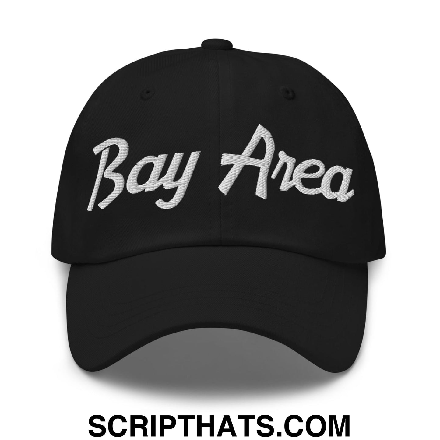 Bay Area Vintage Sports Script Embroidered Unstructured Dad Hat Black