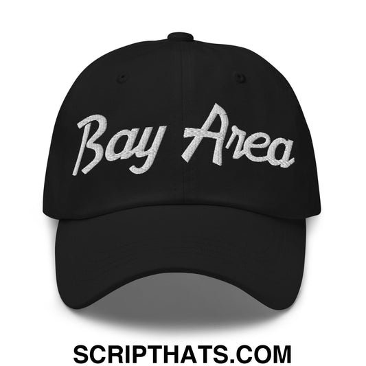 Bay Area Vintage Sports Script Embroidered Unstructured Dad Hat Black