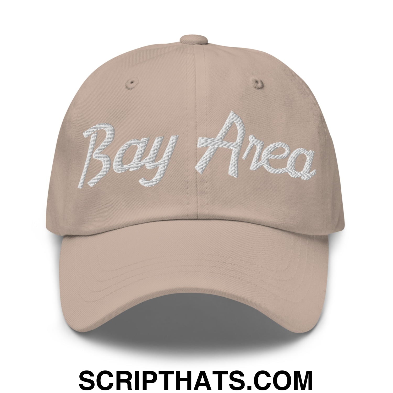 Bay Area Vintage Sports Script Embroidered Unstructured Dad Hat Stone
