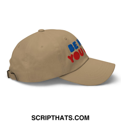 Be Nice You Jerk Embroidered Unstructured Dad Hat Khaki