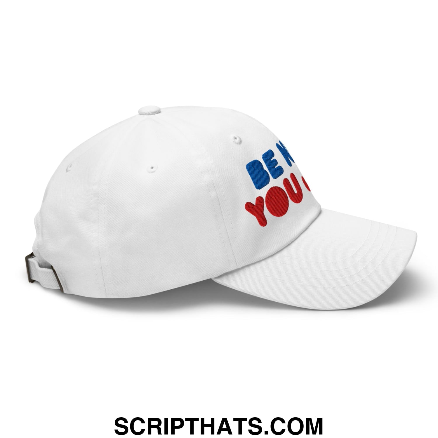 Be Nice You Jerk Embroidered Unstructured Dad Hat White