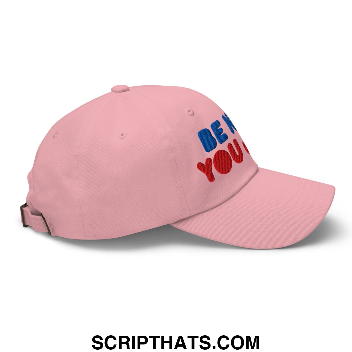 Be Nice You Jerk Embroidered Unstructured Dad Hat Pink