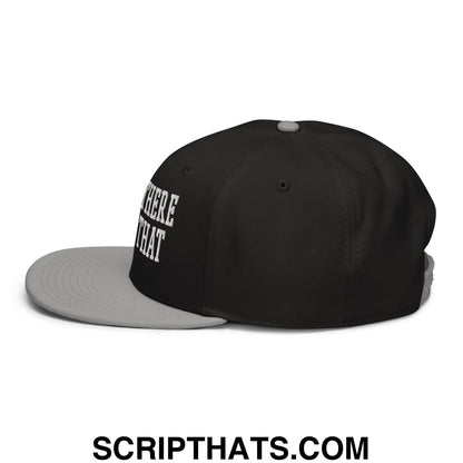 Been There Won That Embroidered Flat Brim Bill Snapback Hat Gray Black Black