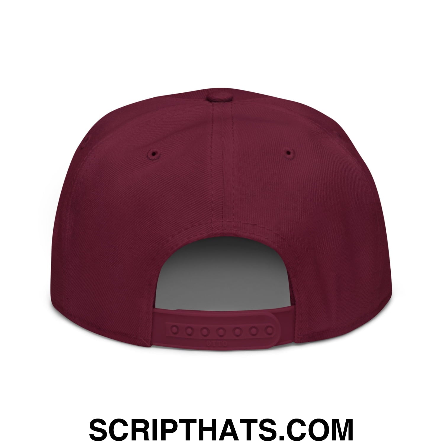 Been There Won That Embroidered Flat Brim Bill Snapback Hat Burgundy maroon