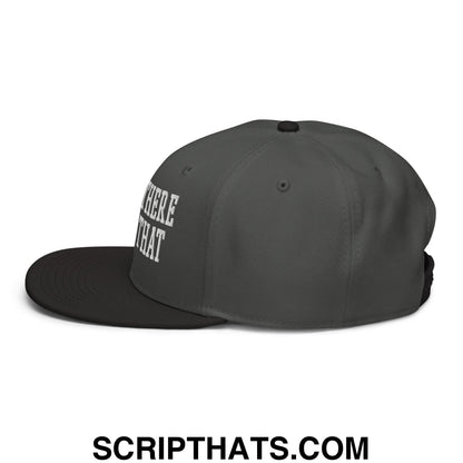 Been There Won That Embroidered Flat Brim Bill Snapback Hat Black Charcoal gray Charcoal gray