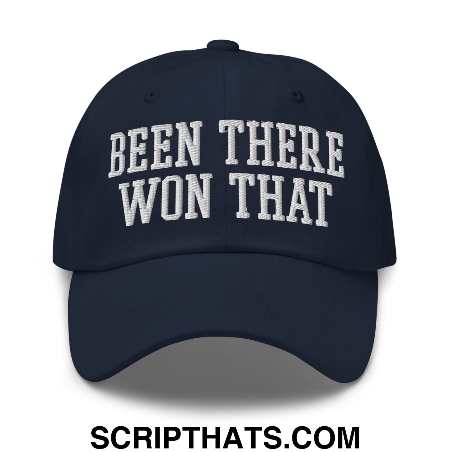 Been There Won That Embroidered Unstructured Dad Hat Navy
