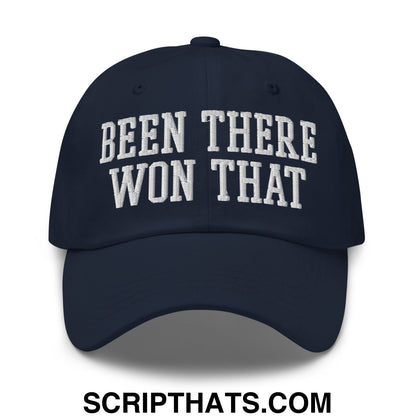 Been There Won That Embroidered Unstructured Dad Hat Navy