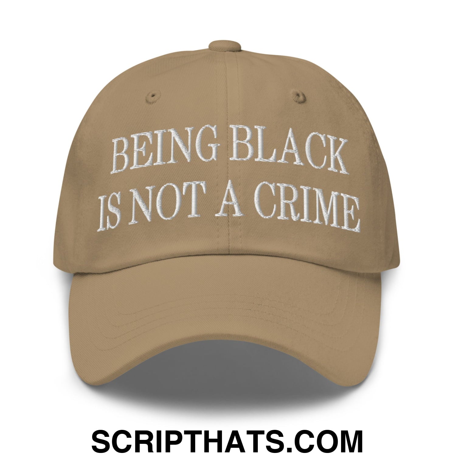 Being Black is not a Crime Embroidered Unstructured Dad Hat Khaki