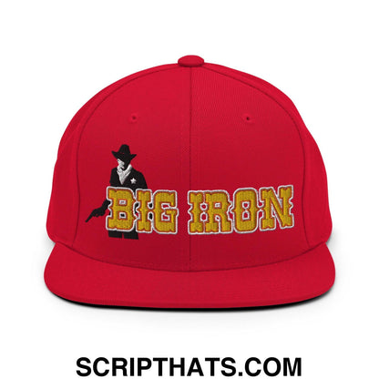 Big Iron Western Snapback Hat Red