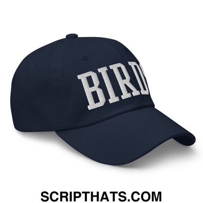Birds Varsity Block Embroidered Unstructured Dad Hat Navy