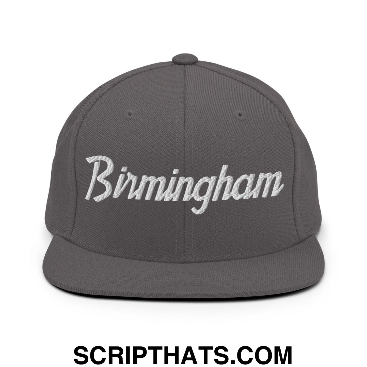 Birmingham Script Snapback Hat Dark Grey