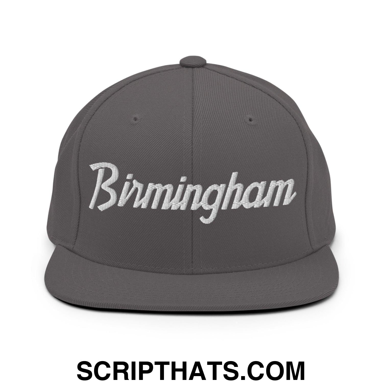 Birmingham Script Snapback Hat Dark Grey