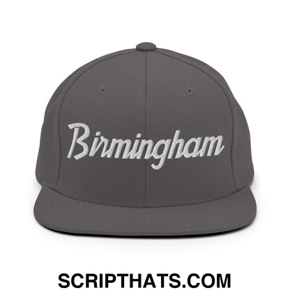 Birmingham Script Snapback Hat Dark Grey